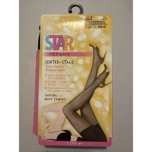 Star Power By Spanx Patterned‎ Shaping Tights Black Size B 115-150 lbs   M7